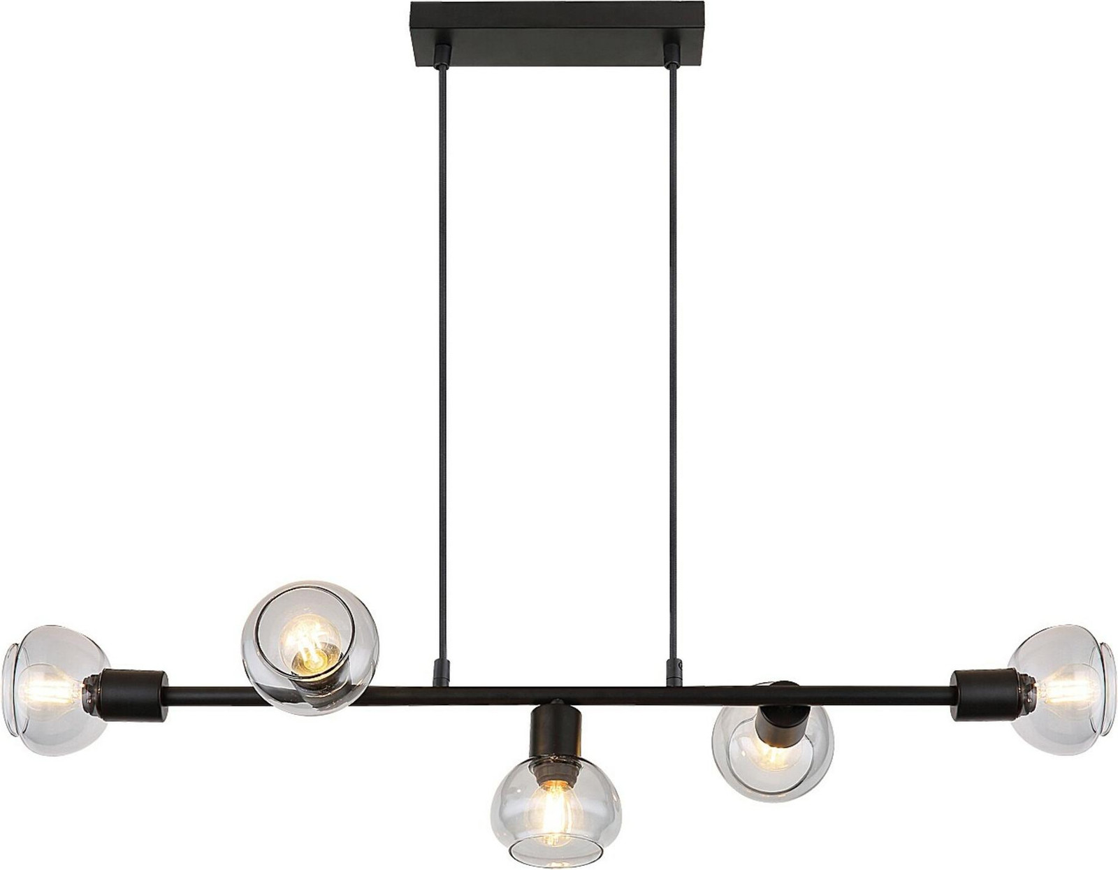 Rabalux Sullivan Hanglamp met 5 spots, E14, zwart-grijs, modern, 83 cm