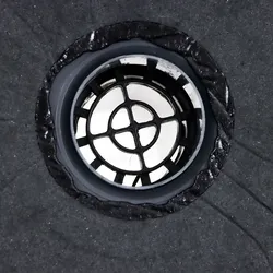 Flachdachablauf DN 50 mit Bitumen-Flansch und Sieb