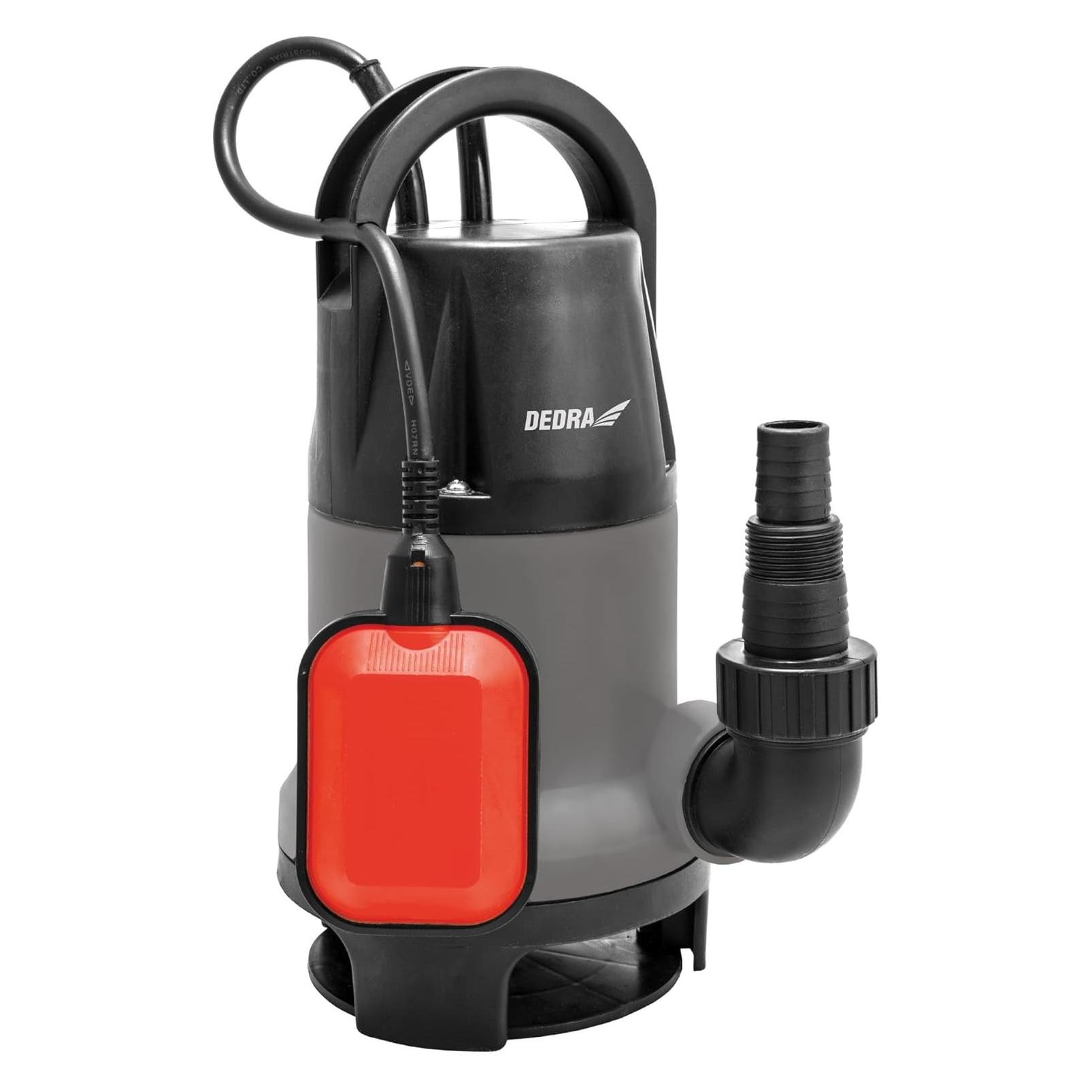 Dedra Tauchpumpe, Kunststoff-550W für sauberes und schmutziges Wasser (Schmutzwasserpumpe) (DED8841)