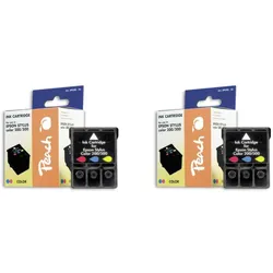 Peach Doppelpack Tintenpatronen color kompatibel zu Epson T050C*2, S020097, C13T05024010