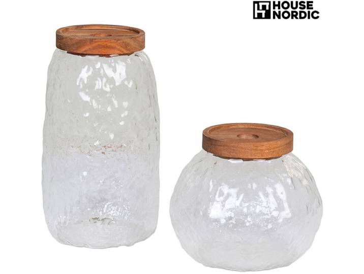 HOUSE NORDIC Einmachgläser-Set TAIPEI natürliches holz