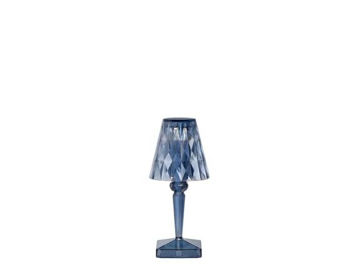 Kartell Battery, Batteriebetriebene Tischleuchte, H 30 cm, Himmelblau