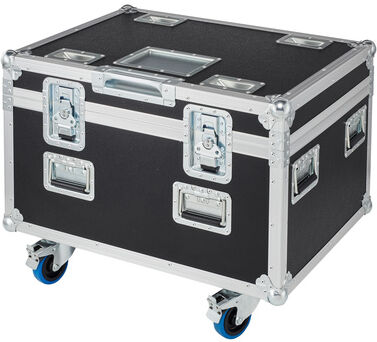 Roadinger Flightcase 4x TMH-X4 wheels Noir laminé