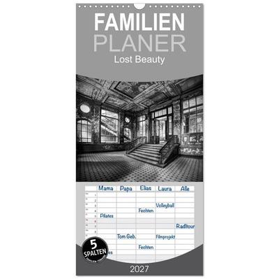 Familienplaner 2027 - Lost Beauty mit 5 Spalten (Wandkalender, 21 x 45 cm) CALVENDO