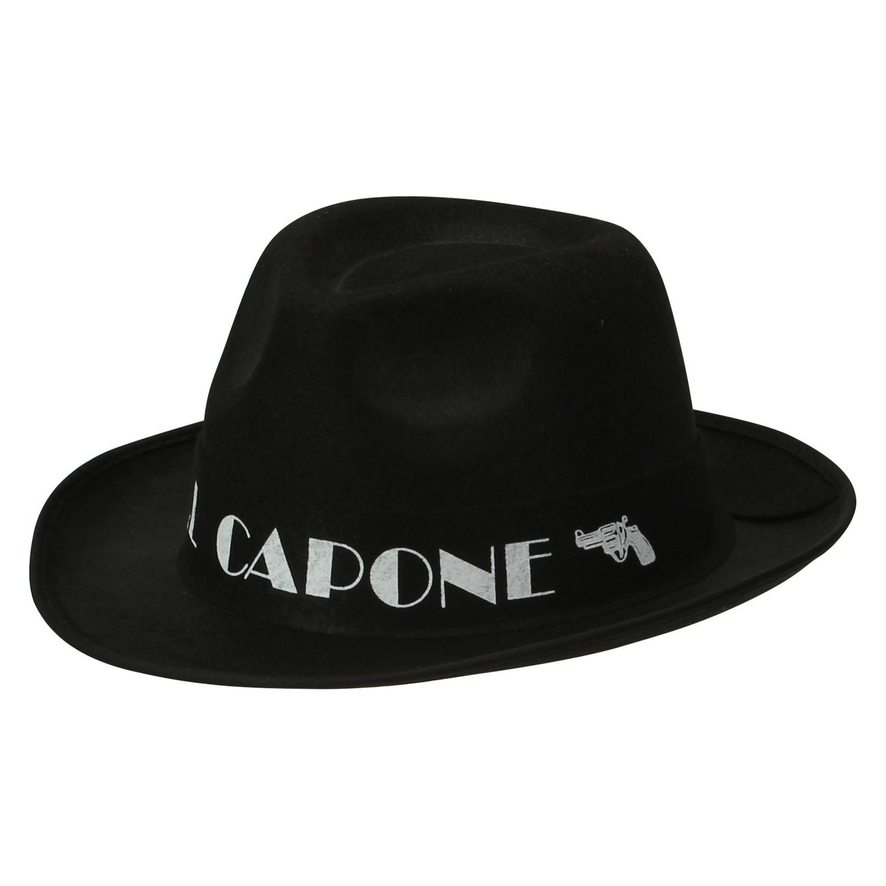 Widmann Schwarzer Al Capone Gangster Hut aus Filz (1884)