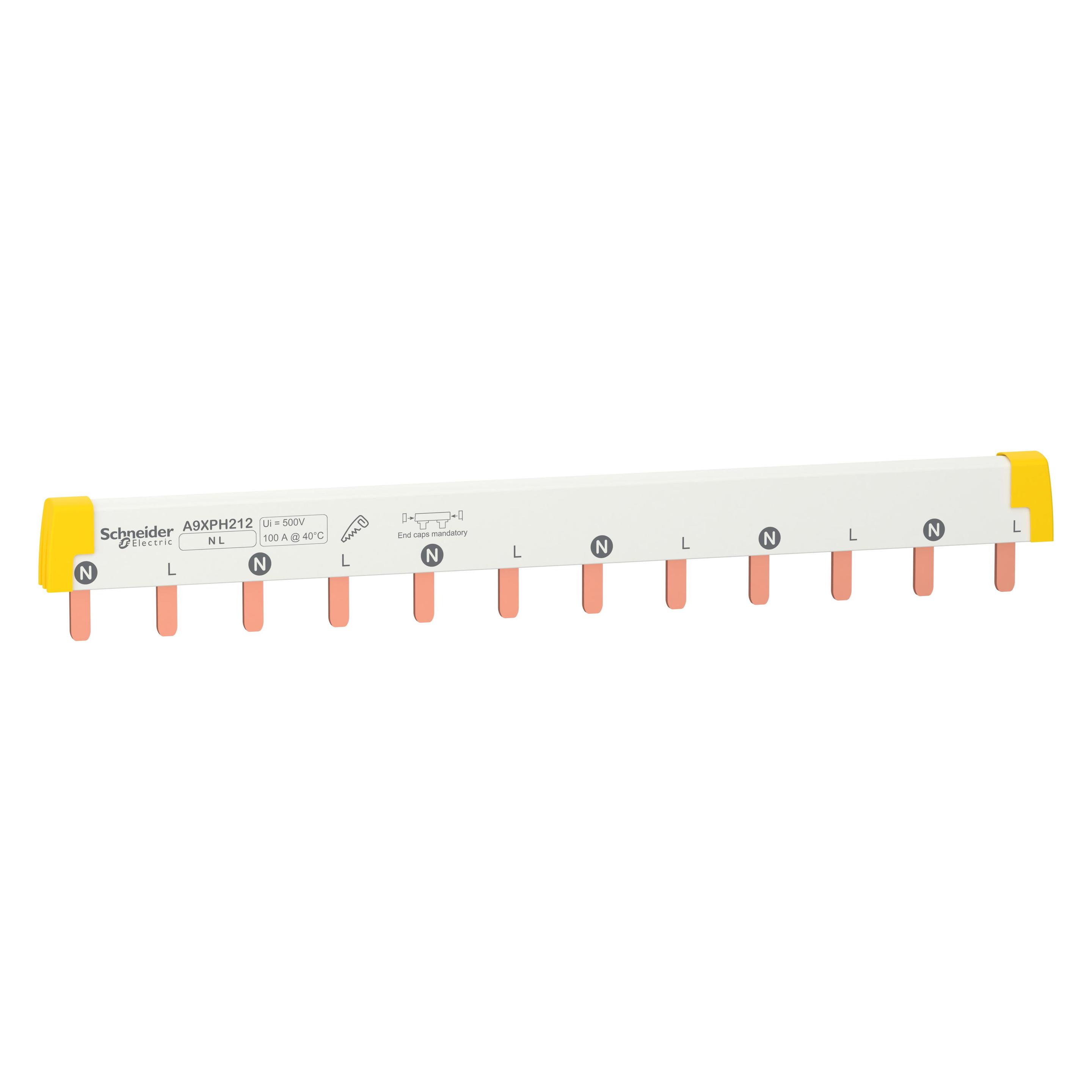 Schneider Electric Acti9 Cutable Comb Busbar 2P 100A 12 Mod (A9XPH212)