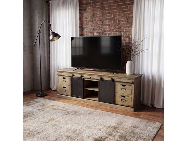 Meuble TV en bois de manguier, L170 cm