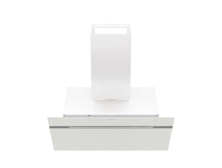 Klarstein Alina Dunstabzugshaube - 70cm Kopffreihaube, 600 m³/h Luftstrom, Touch Control, A Energieeffizienz, LED-Beleuchtung, Umluft & Abluft, Weiß