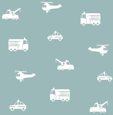 Chesapeake Briony Blue Vehicles Wallpaper - 20.9 x 396 x 0.025