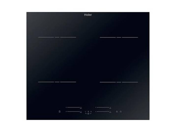 Haier Induktionskochfeld Serie 2 HAISJ64MC Multi Slider-Bedienung und Wi-Fi-Funktion (hOn App), 4 Kochzonen, Rahmenloses Design, Schwarzes Glas