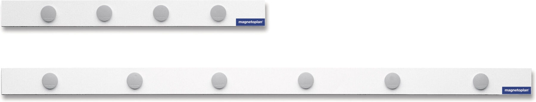 Holtz Magnetoplan magnetowand-Leiste, 1000 mm, weiß, mit 6 Magneten   für Präsentationen und Notizen, 16271M)