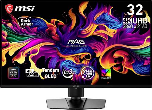MSI MAG 321UPDE QD-OLED X24 Gaming Monitor EEK G (A - G) 81.3cm (32 Zoll) 3840 x 2160 Pixel 16:9 OLED