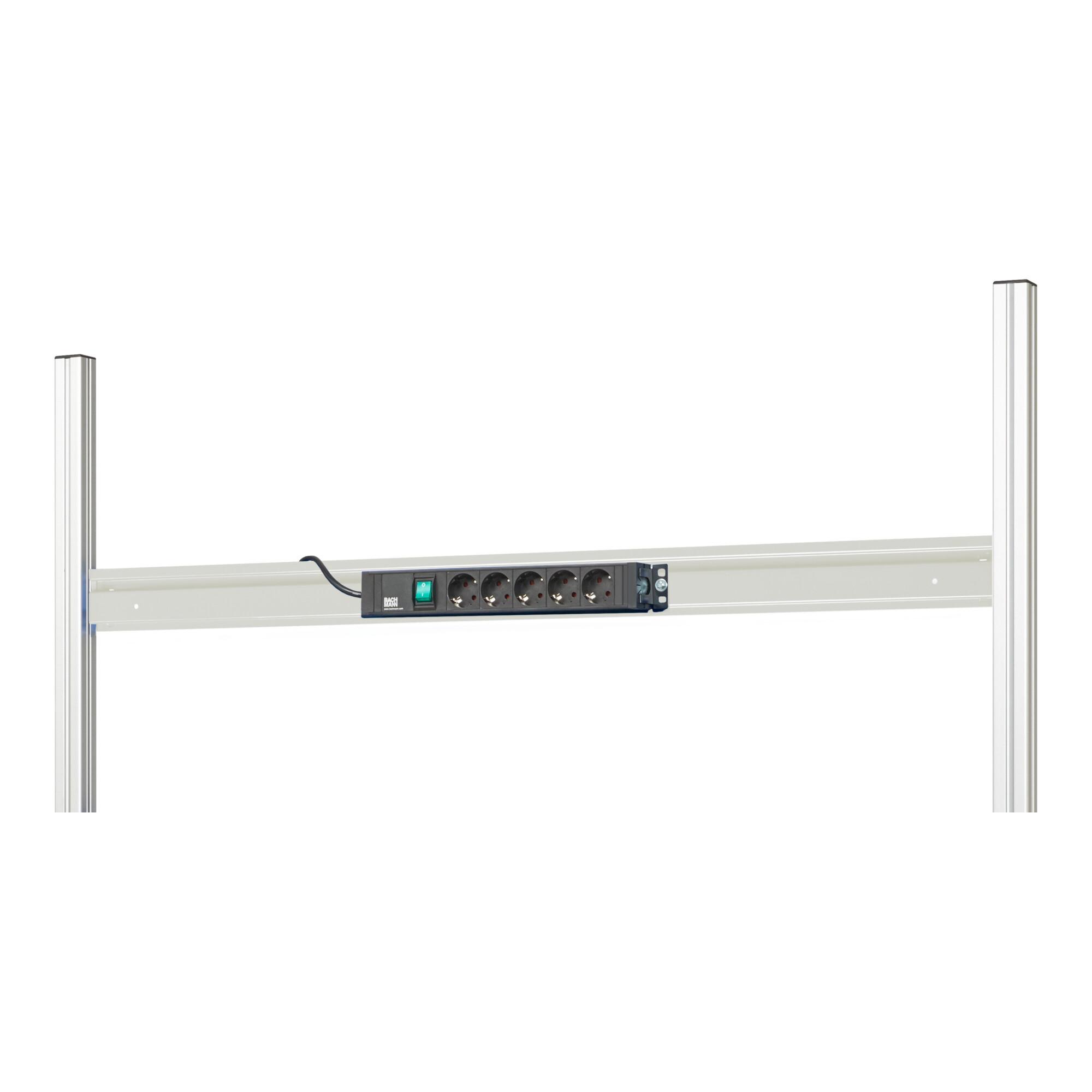 Rau Energieleiste mit Halteschiene, B1500xT85xH80mm, RAL7035 (EE-EL-D-KES1500.12)
