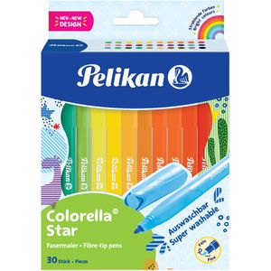 Pelikan Filzstifte Colorella Star C302, 822336, Strichbreite 0,6mm, auswaschbar, 30 Stück
