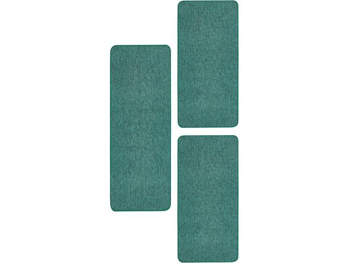 Bettumrandung ANDIAMO Luton , grün, H:5mm, Obermaterial: 100% Polypropylen, Bettumrandungen, Bettumrandung, Bettvorleger, Läufer-Set für das Schlafzimmer, melierte Optik