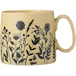 IB Laursen Tasse mit Henkel mit Blumensilhouetten, Wheat Straw, 300 ml