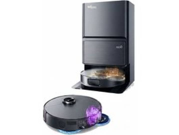 Robot aspirateur laveur LIDAR connecté avec base de vidage EZIclean® PureFlow X