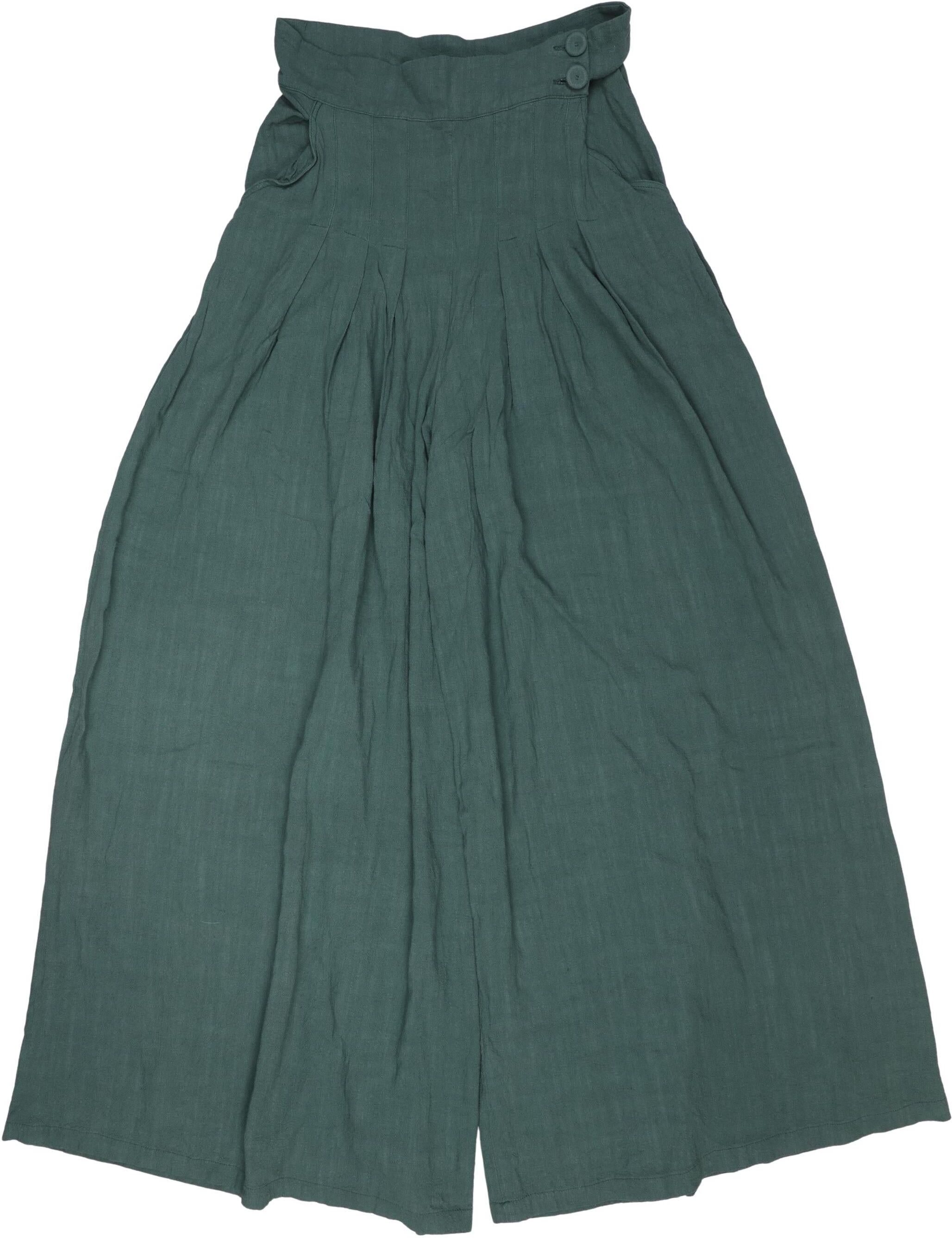 Miss Candyfloss Damen Stoffhose, Grün, Gr. EU 36, Viskose / Leinen - Second Hand