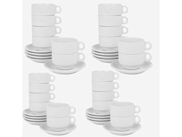 Holst Porzellan TC 018 Set Catering Vorteilspack Kaffeetassen, 48 teilig, Porzellan, 12 kilograms, Weiß, für 12 Personen