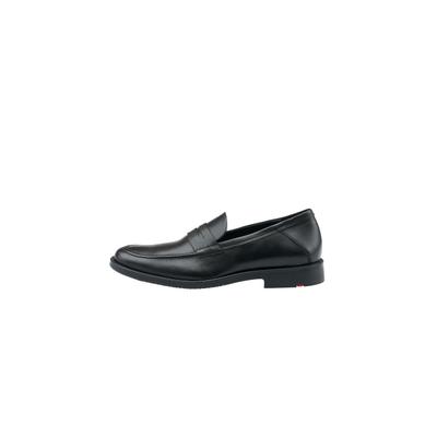 Slipper LLOYD "CORE 240", Herren, Gr. 8,5, wasserabweisend, schwarz, Leder, unifarben, Schuhe Slipper, mit klassischem Design