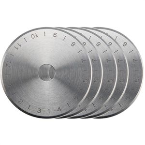 Hahnemühle Rollklinge 10608881, Ø 45mm, für Rollschneider, gerader Schnitt, Stahl, 5 Stück
