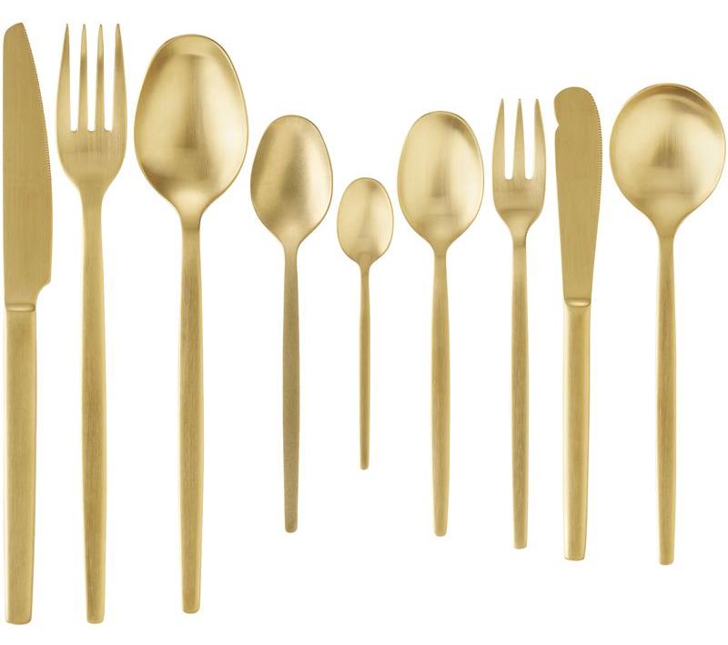 108 tlg. Besteckset ALEX GOLD, mit gold, matte PVD Beschichtung, Chromnickelstahl 18/10
