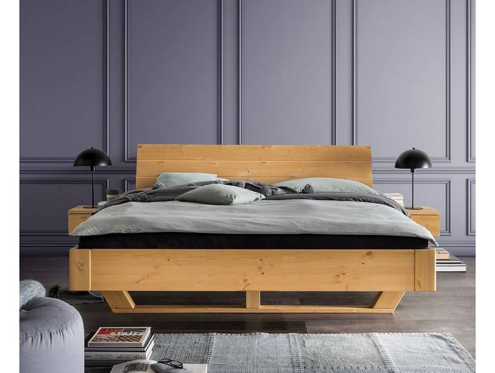 Doppelbett 'Carina' 180x200cm Kiefer gebeizt & geölt