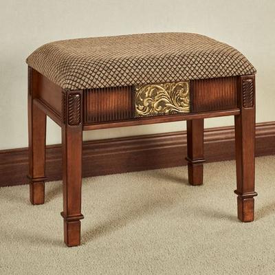 Touch of Class Sarantino Vanity Bench Natural Cherry , Natural Cherry
