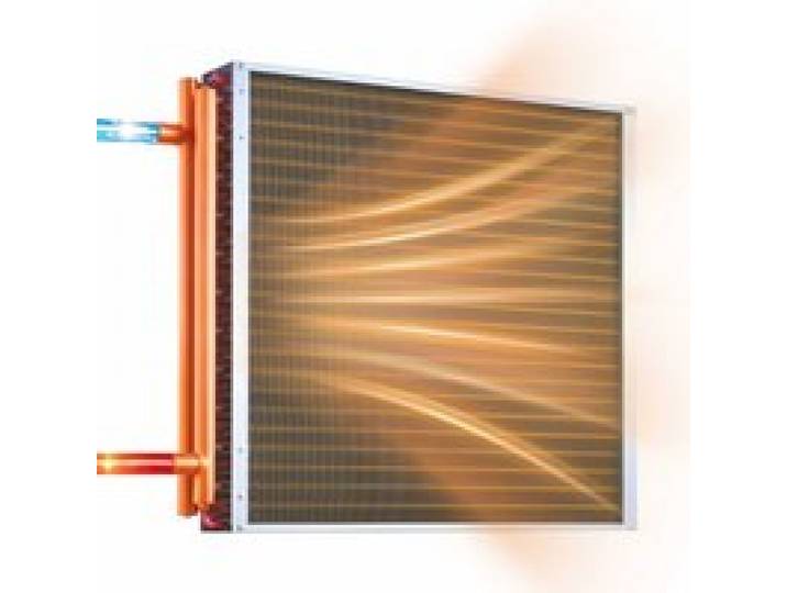 VEVOR Lamellenwärmetauscher 610x610mm, 65,9kW Wärmetauscher mit Kupferanschlüssen & Aluminiumlamellen, Wasser-Luft-Wärmeüberträger mit 2,5 MPa Arbeitsdruck, Wärmeaustauscher für Heizung Kühlung Indoor