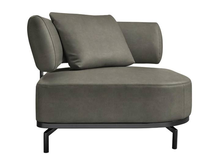 Dieter Knoll Sessel Palio, Grau, Metall, Echtleder, Longlife-Leder, Füllung: Polyurethan (Pur), 98x85x98 cm, Lederauswahl, Stoffauswahl, Wohnzimmer, Sessel, Sonstige Sessel