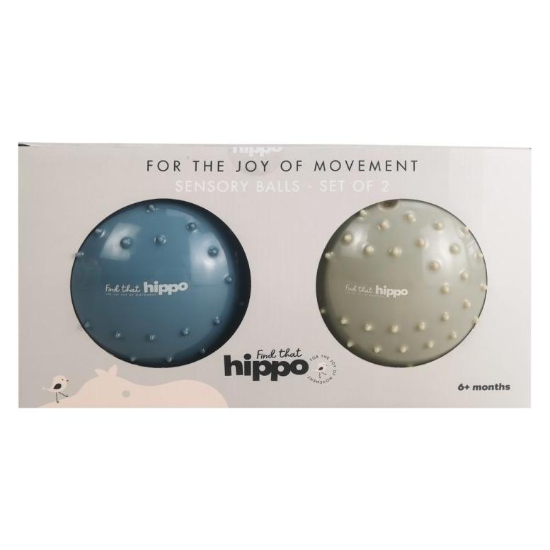 Find That Hippo - Sensory Balls - Metallic Blue & Khaki (53100401) (53100401)