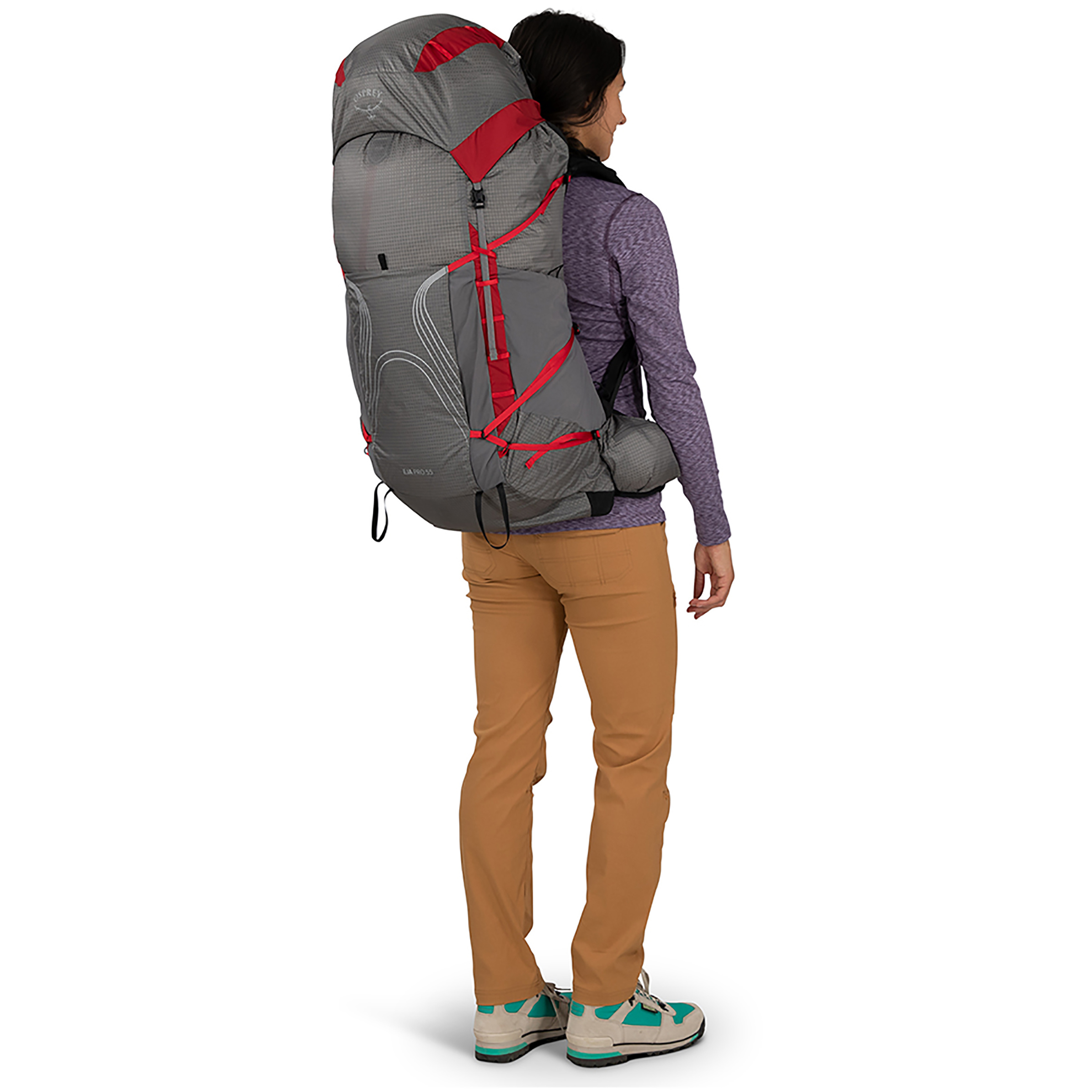 Osprey Eja Pro 55 Damen Trekkingrucksäcke grau Größe 55L | XS-S Trekking Wasserabweisend