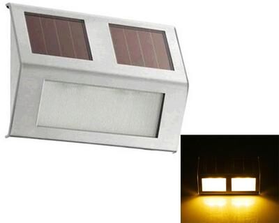 Everyday Crate Solar LED Step Wall Light Waterproof Outdoor Stair & Garden Security Lamp warm Light