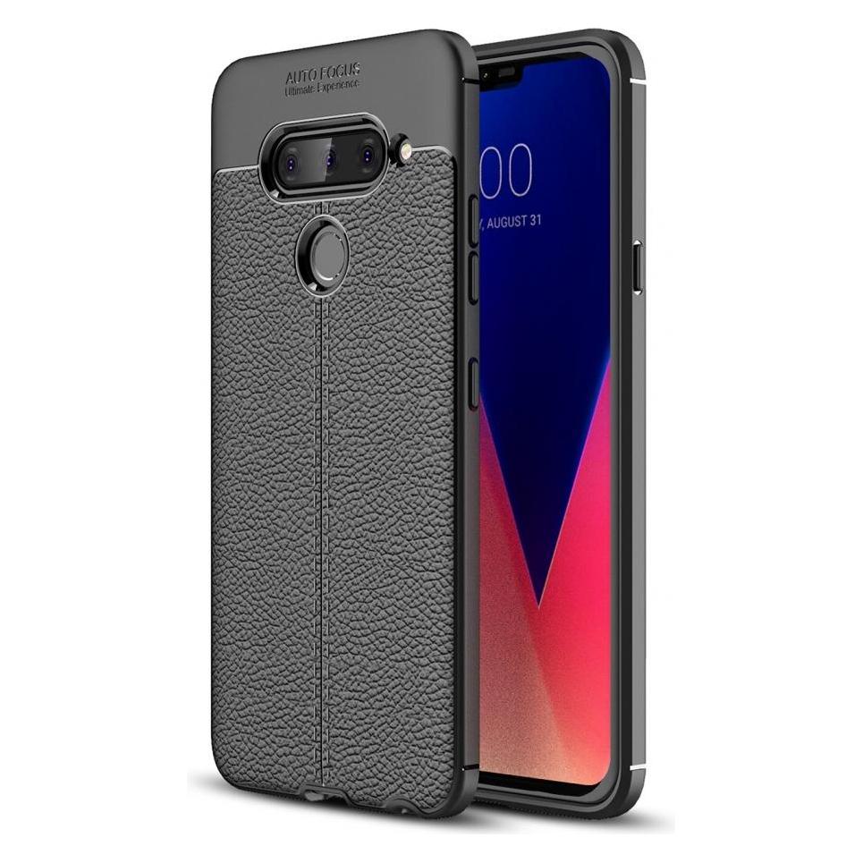 Screenguard LG V40 ThinQ Hülle Leather Design TPU Cover (LG V40 ThinQ) (00024592)
