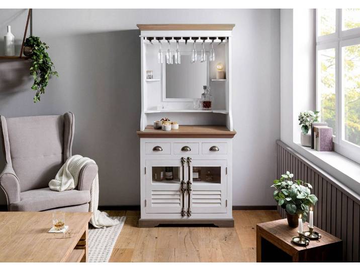 Bar Mango 98x51x190 weiß lackiert TOULOUSE #105