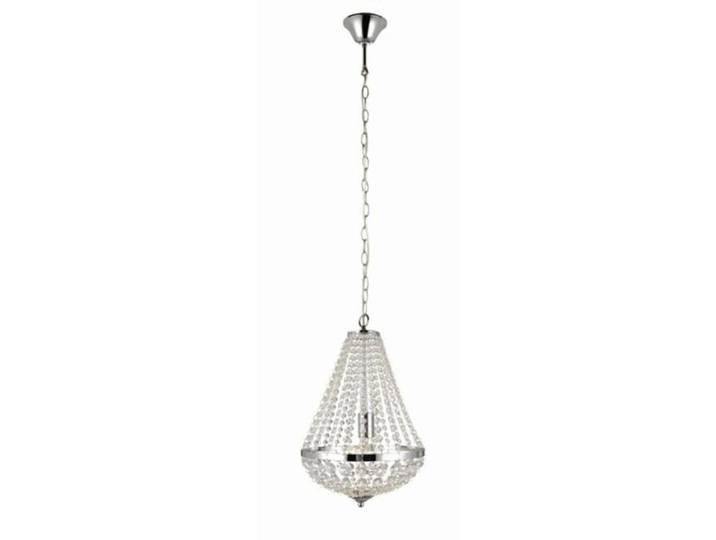Lustre métal cristal diamètre 30cm argenté