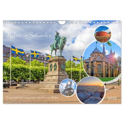 Malmö in Schweden (Wandkalender 2026 DIN A4 quer), CALVENDO Monatskalender