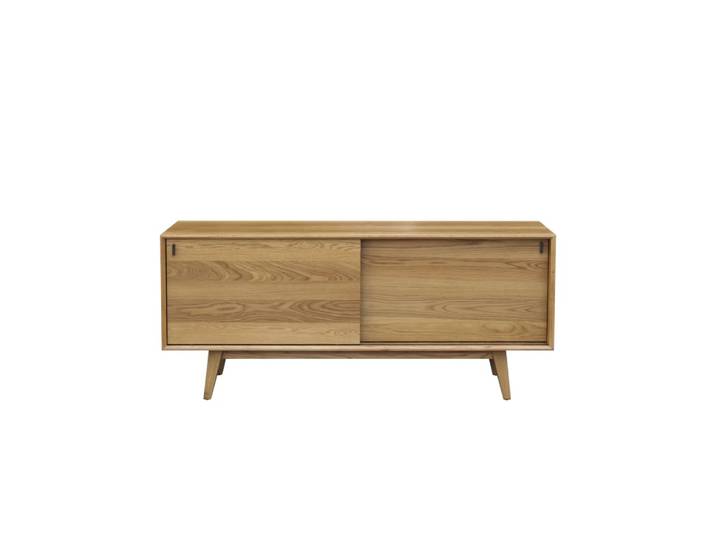 Buffet en chêne 2 portes coulissantes beige