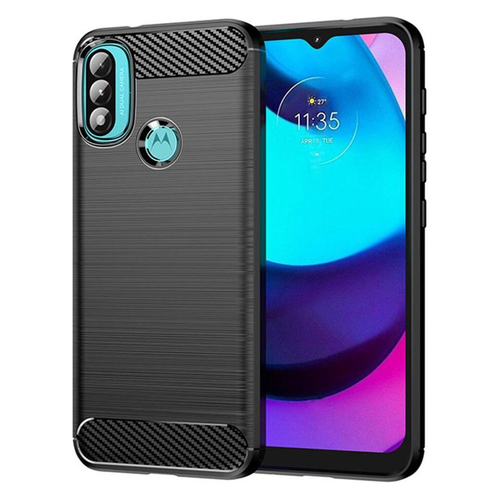 Techsuit - Carbon Silicone - Motorola Moto E20 / Moto E30 / Moto E40 - Black (Motorola Moto E20, Motorola Moto E30, Motorola Moto E40) (56339810)