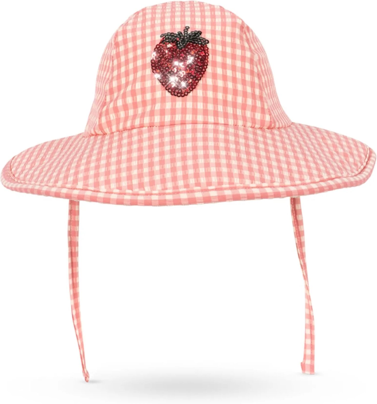 Konges Sløjd Chapeau de Bain Etta Carreaux Fraises Rose 12/18 mois