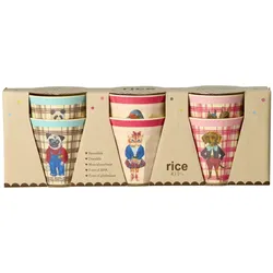 RICE Melamin Kinder Becher Nathalie Lété Print 6er Pack, Small - 6x 160 ml