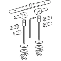 Geberit Scharnier-Set 598190000 für WC-Sitz