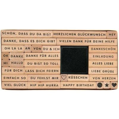 Stempelset Text, Deutsch 100%