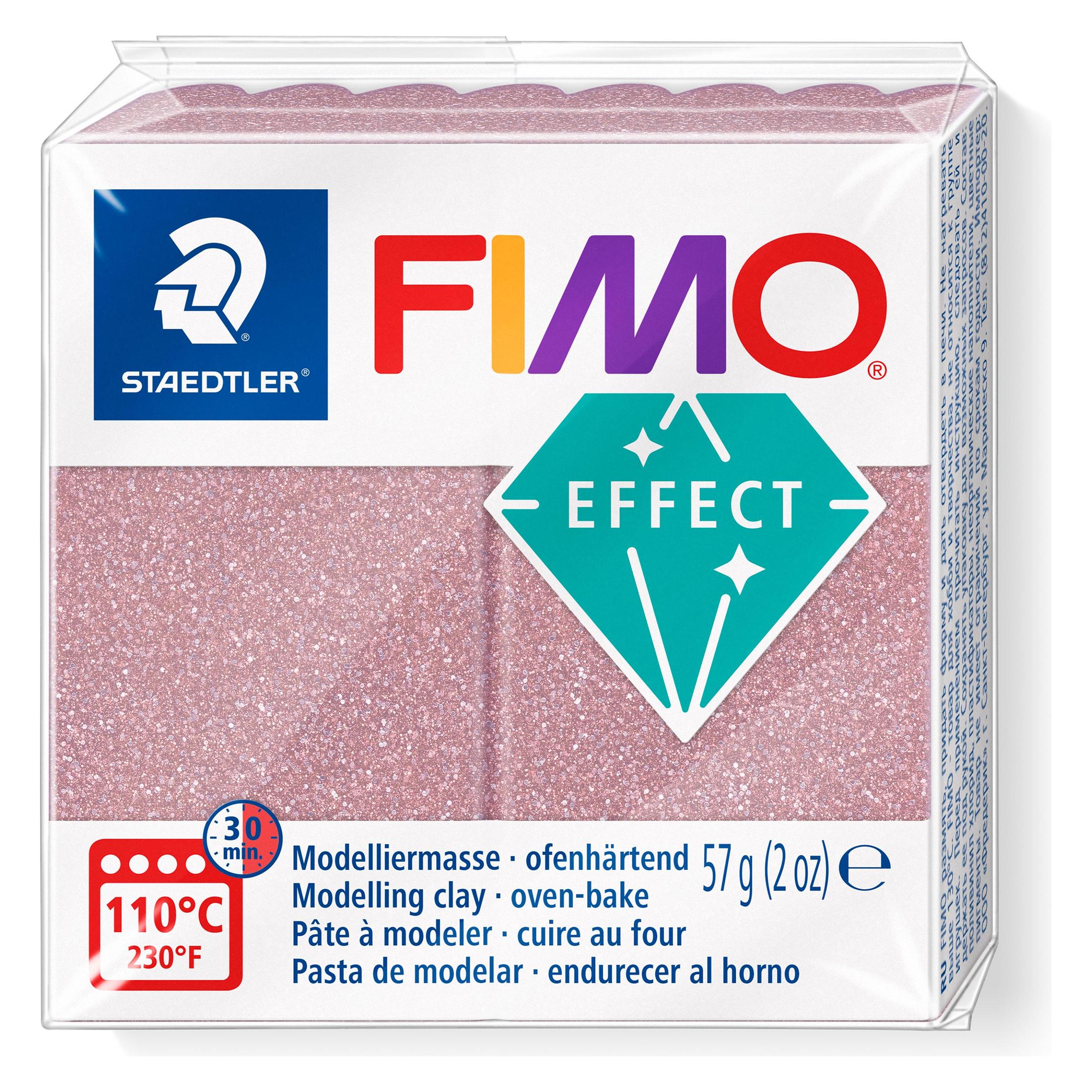 Fimo EFFECT Modelliermasse, ofenh"rtend, ros'gold-glitter (8010-212)