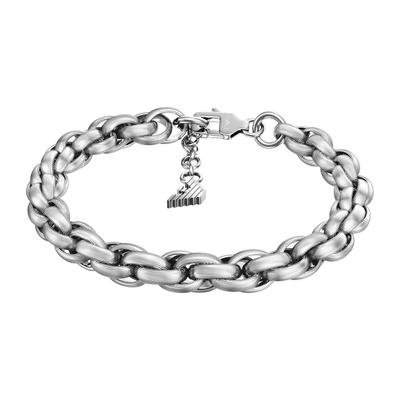 Armband EMPORIO ARMANI, silber (edelstahlfarben), Armbänder, Herren, 23cm, Edelstahl, Armband
