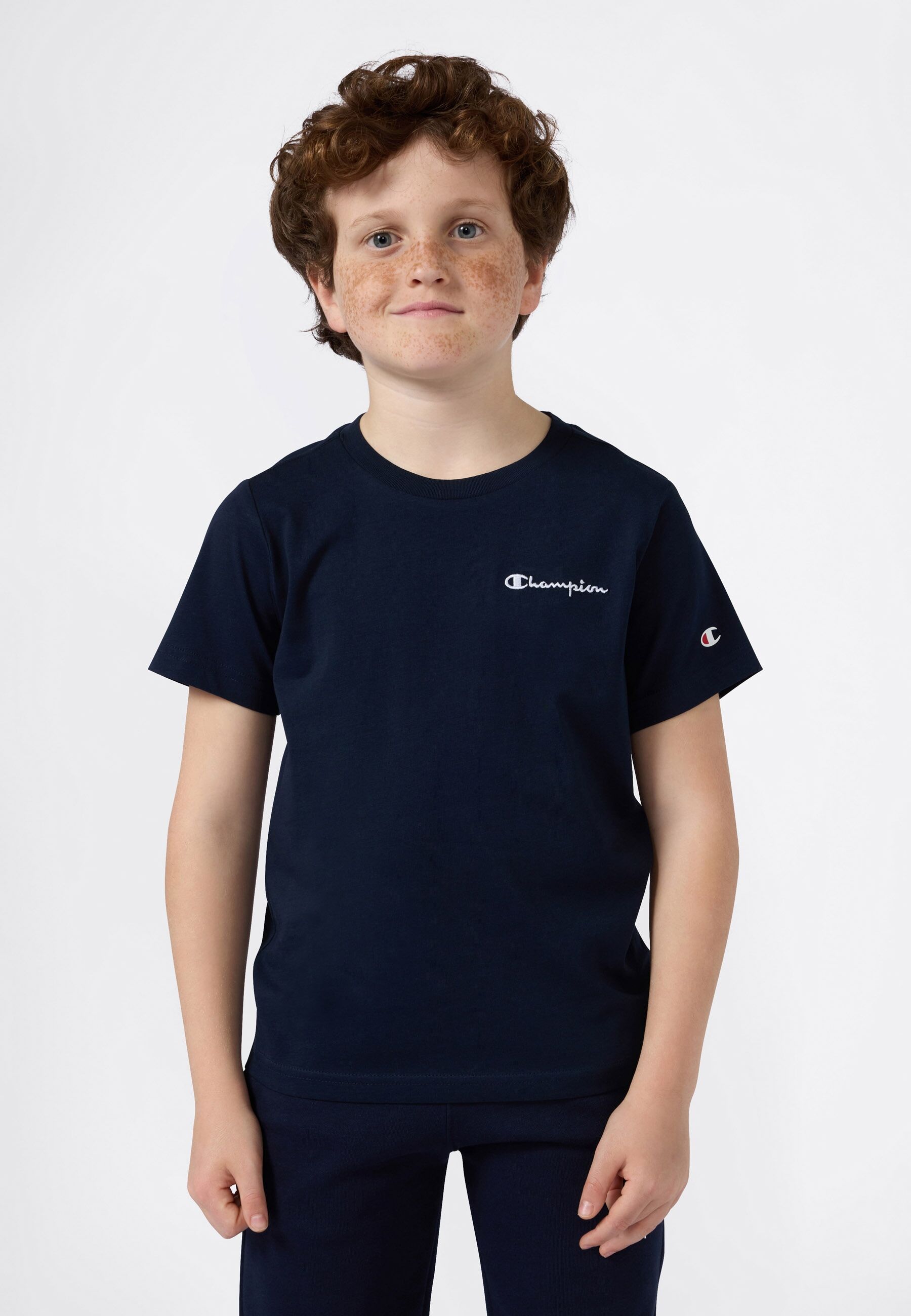 Champion "ICONS CONTRAST Crewneck T-Shirt" mit Rundhalsausschnitt, Kurzarm, aus Baumwolle, klassischer Schnitt nny, ns XXL (176)