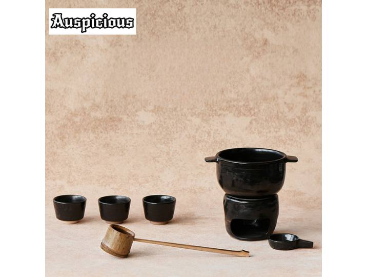 Ensemble chauffe-thé en poterie grossière japonaise, bougie boutique, kit métropolitain, chauffe-théière, poêle à thé rétro, support de bouilloire, artisanat de cérémonie du thé