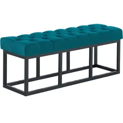 CLP Sitzbank Amun Stoff Schwarz 120 cm   Farbe: blau, Größe: 120 cm