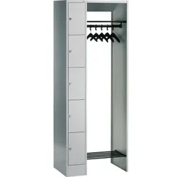 C+P Garderobe 8070000S10000 1950x740x480mm f.5 Person. lgr/lgr