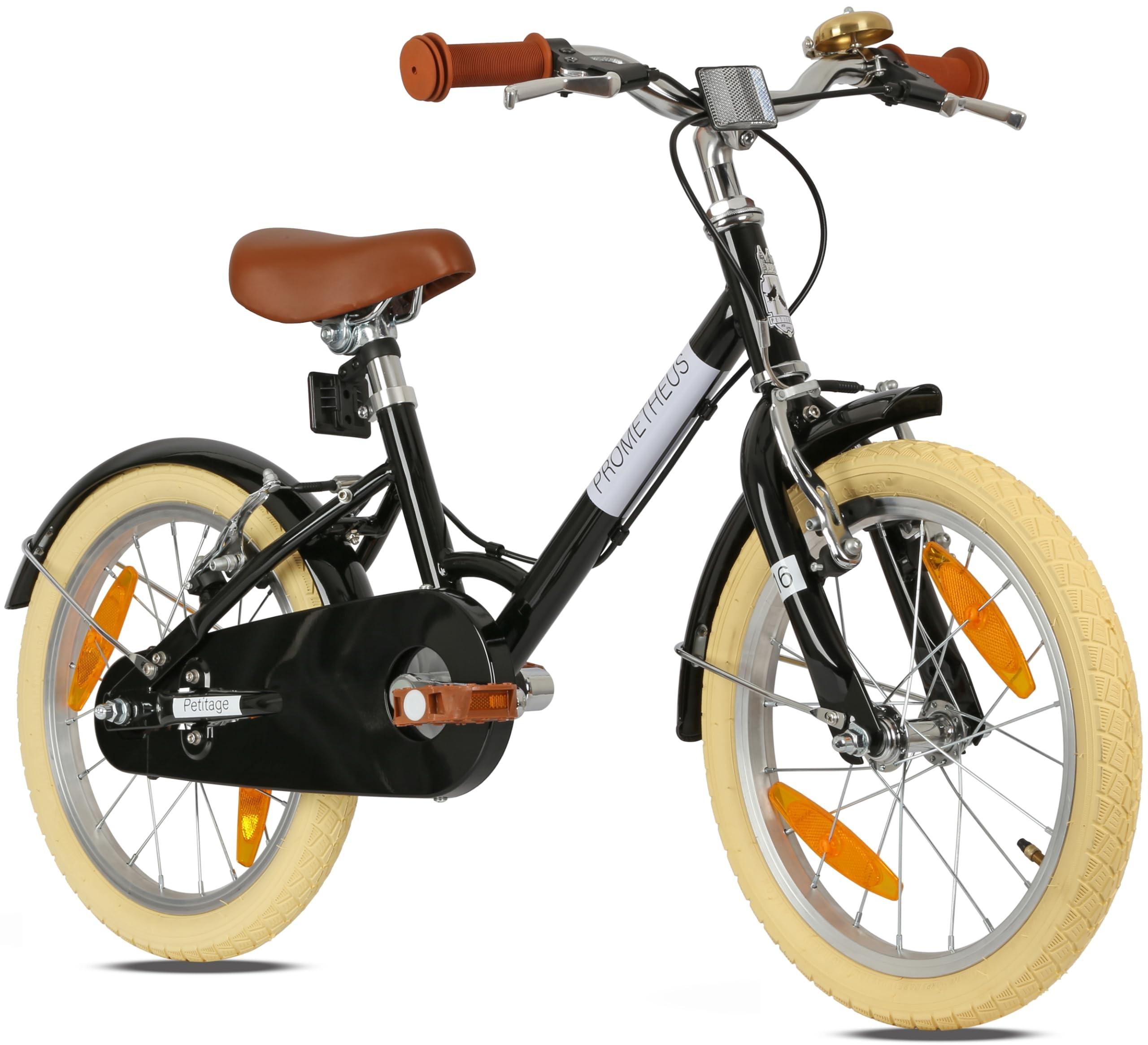 Kinderfahrrad 16 Zoll - Retro-Modell - Geeignet für Jungen/Mädchen - V-Bremse/Rücktrittbremse